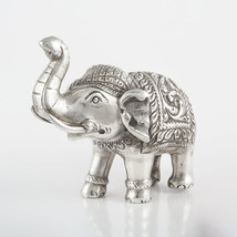 Solid Silver Elephant Statue,Hand Carved,Elephant Article,Silver Statue, Home De - £411.66 GBP