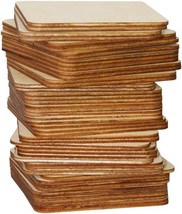 The Monkey Sun 48 Pcs. 4 X 4 Inches Unfinished Sq.Are Wood Blank, Shaped Wood. - £24.96 GBP