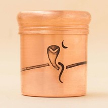 Copper Vibhuti Box (Tall) - Naga by Isha Life - $18.31