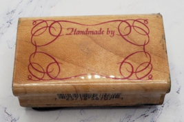 Handmade By Cursive Script Inkadinkado  Wood Mounted Rubber Stamp 6707-L - £3.68 GBP