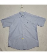 LL Bean Men&#39;s Shirt 16 1/2-Reg Blue Short Sleeve Button-Up Casual Dress - $21.87