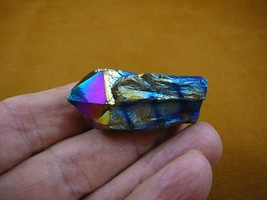 (R1-76) iridescent Aurora Crystal quartz titanium GEM gemstone Aura specimen - £16.97 GBP