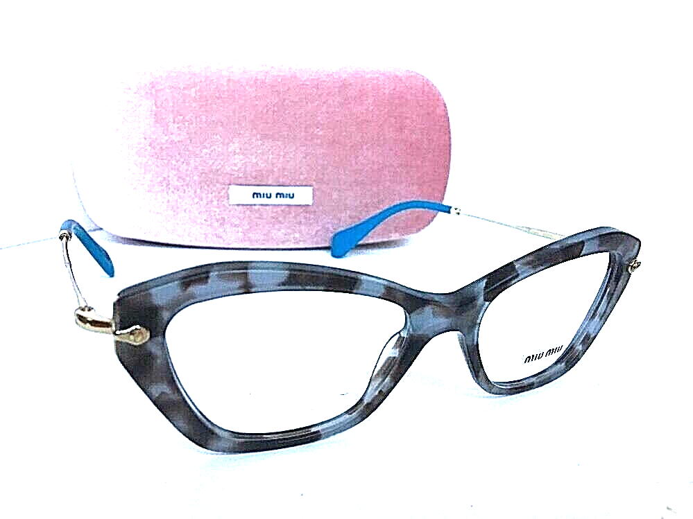 Miu Miu VMU 04L UBA-101 52mm Cat Eye Gray Turquoise Women's Eyeglasses Frame Item image 8