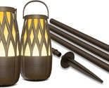 Outdoor Bluetooth Speakers With Solar Panel, Tiki Torch Lights, Ipx 5 - $35.97