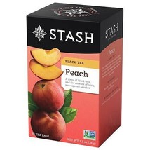 NEW Stash Black Tea Blends contain Caffeine Peach Herbal 20 Teabags - £7.84 GBP