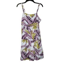 Loft Tropical Paradise Tiered Mini Dress Sleeveless Whisper White Women 4 - $18.80