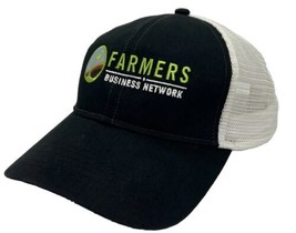 Farmers Business Network Hat Cap Snap Back White Mesh &amp; Black Front Cap America - £14.23 GBP