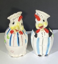 Chicken Hen Salty Peppy Diner Cook Chef Salt Pepper Shaker Set Rooster - £25.60 GBP