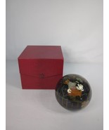 3&quot; GEMSTONE WORLD GLOBE PAPERWEIGHT WITH BLACK OPALITE OCEAN BY ALEX KAL... - $82.71 CAD