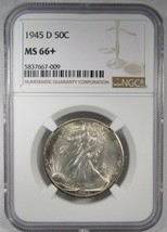 1945-D Silver Walking Liberty Half Dollar NGC MS66+ Coin AI958 - £369.11 GBP