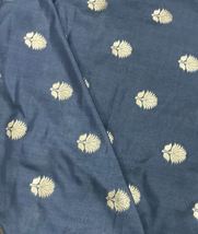 Indian Banarasi Brocade Fabric Gray &amp; Gold Fabric Wedding Dress Fabric -NF224 - £5.89 GBP+