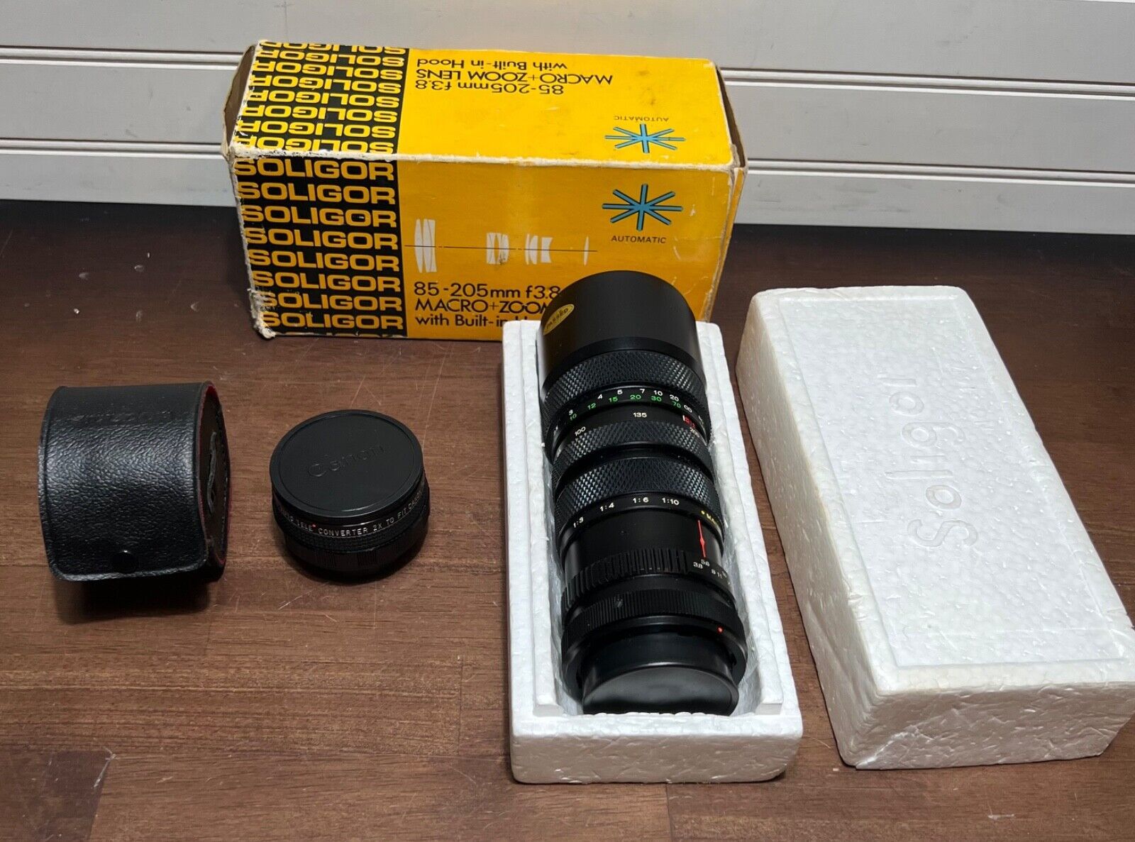 Soligor macro zoom 85-205mm f/3.8mm & 2X tele converter Lens for Canon FD Mount - $50.00