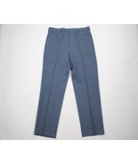 Vintage 80s Levis Mens 34x32 Knit Flared Wide Leg Chino Pants Heather Bl... - $95.82 CAD