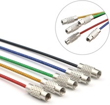 Wire Key Chains Mixed Keychain Making DIY 1.5mm 5.9&quot; Steel Metal Bulk Set 50pcs - £16.33 GBP