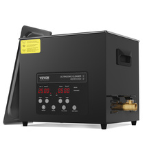 VEVOR Black Steel Ultrasonic Cleaner with Timer &amp; Heater, 10 L, 40kHz, 240W - $1,984.22 MXN