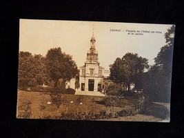 Vintage French Post card Facade de l&quot;Hotel de ville et le Jardin COGNAC RARE! - £14.15 GBP