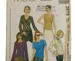 McCall&#39;s 3872 Pullover Tops w Surplice Nec, Sleeve Variations Sz DD 12-1... - $5.31