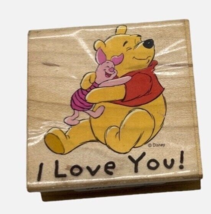 Disney Pooh I Love You All Night Media Wood Mounted Rubber Stamp 997-F03 - $11.29