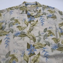 Tommy Bahama Mens Silk Blend Hawaiian shirt size Medium Camp Orginal Fit Floral - £13.29 GBP