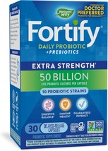 Nature&#39;s Way Fortify Daily Probiotic + Prebiotic for Men and Women- 50 Billion L - £35.16 GBP