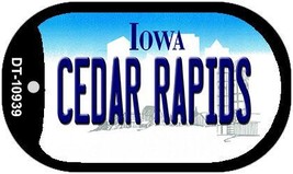 Cedar Rapids Iowa Novelty Metal Dog Tag Necklace DT-10939 - £12.49 GBP
