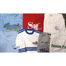 7 Vintage 80s T Shirts Graphic Thin M L Purple Moose, St Maarten, Stedma... - $148.45