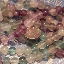 8mm Rainbow Fluorite Round Beads 50 +/- Per Strand - £6.33 GBP