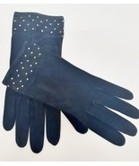 Vtg CABRITO CARPINCHO Argentina Leather Suede Designer Gloves Black 7 1/... - £46.37 GBP