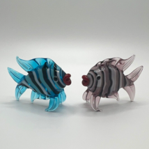 New Colors!  Murano Glass, Handcrafted Unique Mini Lovely Fish Figurine Set - £22.11 GBP