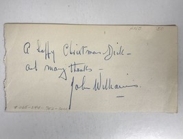 John Williams Signed Autographed Vintage 4.5x9 Signature Card - $99.99