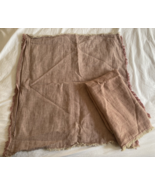 Threshold Studio McGee Pillow Shams Cover Set 2 Linen Dusty Rose Pink Eu... - €50,83 EUR