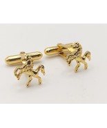 Gold Tone Equestrian / Prancing Horse Cufflinks - $632.66 MXN