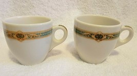 Two Vintage Antique Demitasse Cups Hotel Ware? Initials STF - $39.99