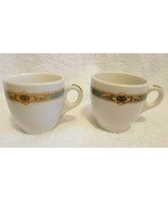 Two Vintage Antique Demitasse Cups Hotel Ware? Initials STF - £31.45 GBP