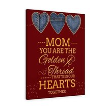 Mom Message You&#39;re The Golden Thread Mother Appreciation Wall Art Ready to Hang  - £111.12 GBP