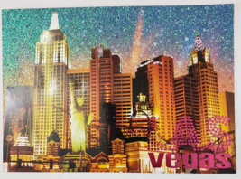 Postcard Glittered Downtown After The Sun Goes Down Las Vegas, Nevada 5x7 - $7.50