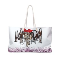 Personalised/Non-Personalised Weekender Bag, Blessed Mum/Mom, Cow, awd-403 - £39.08 GBP