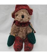 Dark Brown Teddy Bear Plush With Winter Hat Gloves Scarf And Boots 8&quot; - €8,92 EUR