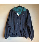 Vintage Pierre Cardin Mens Jacket Blue Navy Zipper Snap Buttons Size XL - $644.48 MXN