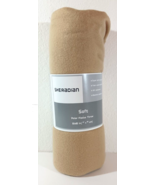 TAN LIGHT BROWN Lightweight FLEECE THROW BLANKET 50” X 60” for CAR PET SOFA - $12.34