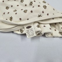 Vintage Old Navy Cream Ivory Brown Tan Baby Blanket Cotton Owl Mushroom Bird - £47.58 GBP