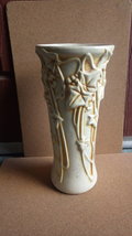 ANTIQUE 1920&#39;S PETERS &amp; REED ZANE WARE IVY 12&quot; IVORY ART POTTERY VASE FE... - $150.00