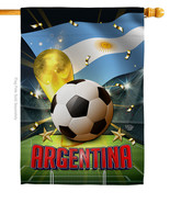 World Cup Argentina House Flag Soccer 28 X40 Double-Sided Banner - £29.55 GBP