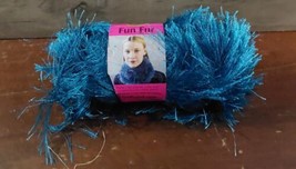 Lion Brand Fun Fur Yarn Aquamarine 1 Skein 1.75oz 64 Yard Bulky 5 Crochet Knit - £6.05 GBP
