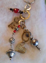 Charm Keychain &#39;Heart &amp; Key&quot;, Bangle Style as Keys and Crafts, or Christ... - £7.92 GBP