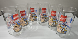 Lot Of 6 Reproduction Coca-Cola Christmas Glasses Tumbler Various Design... - £18.91 GBP