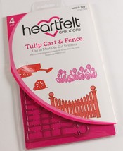 NEW - Heartfelt Creations &quot; Tulip Cart &amp; Fence &quot; Craft Dies HCD1-7221 - £27.82 GBP