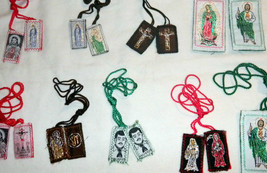 Many Colors Fashion Thread Escapulario - Escapulary Necklaces W/Religious Image - £6.35 GBP+