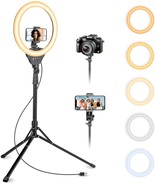 Aureday 14&#39;&#39; Selfie Ring Light With 62&#39;&#39; Tripod Stand And Phone Holder, ... - £37.73 GBP