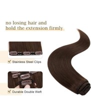 MY-LADY 140g Double Weft Clip in 100% Remy Human Hair Extensions #4 Medi... - $79.15